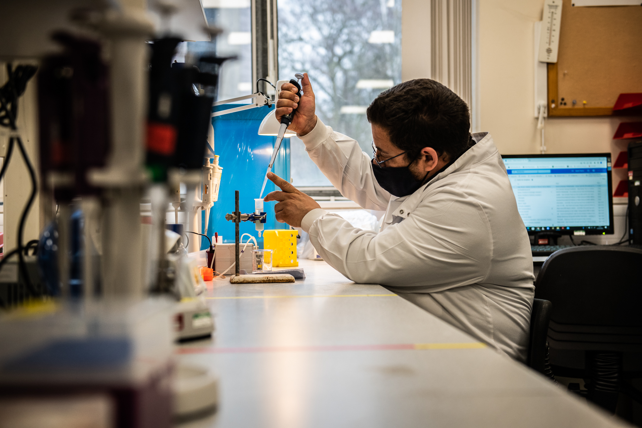 Person working in laboratory